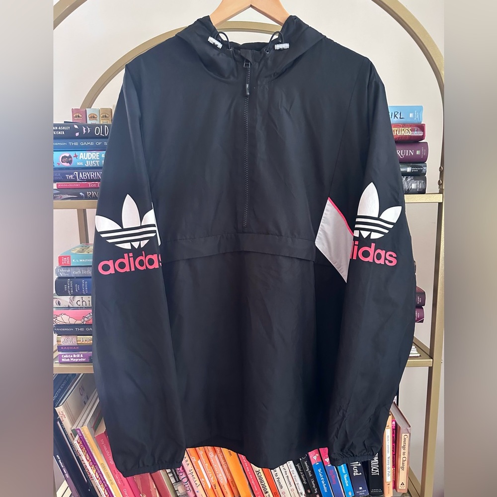 adidas Originals Trefoil Windbreaker Pullover 🖤💖🤍